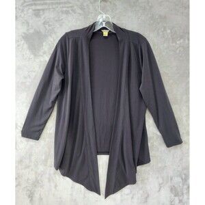 Eddie Bauer Travex Open Front Cardigan Women's Medium Petite Black  Layering